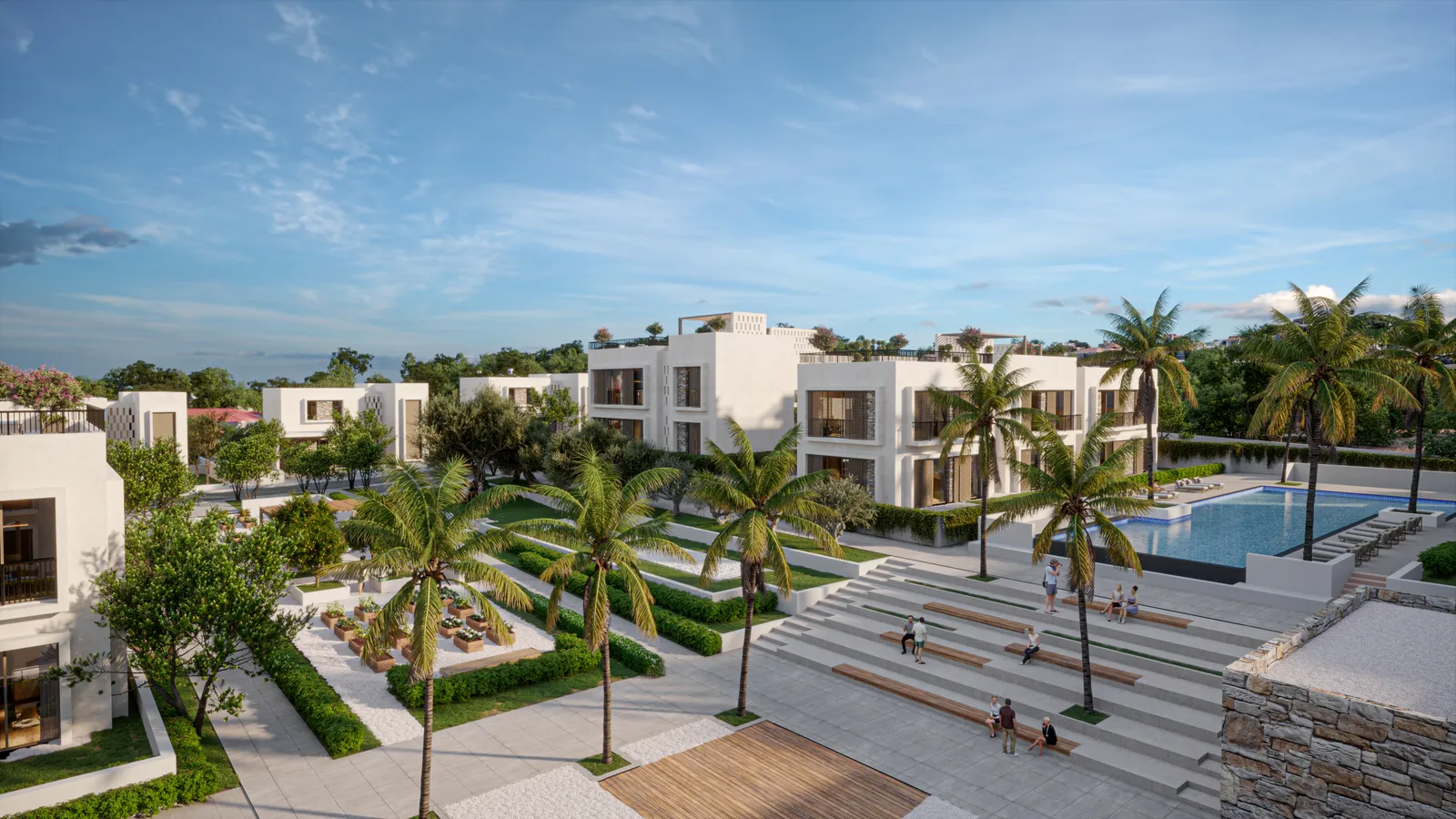 Mediterra avlu ve peyzaj yaşam alanı