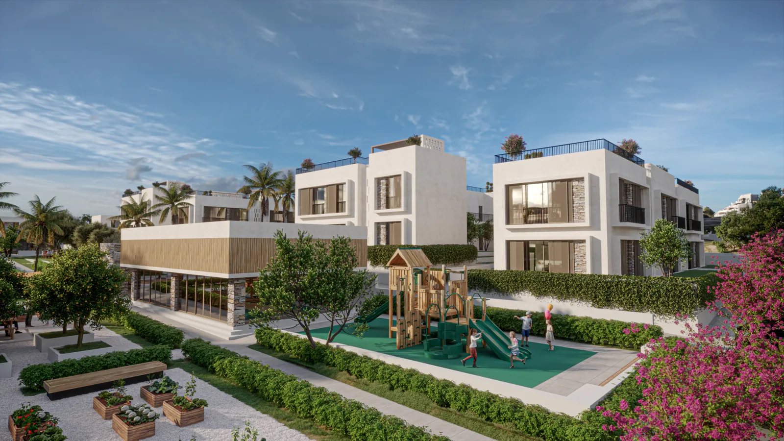 Mediterra bahçe ve peyzaj alanı