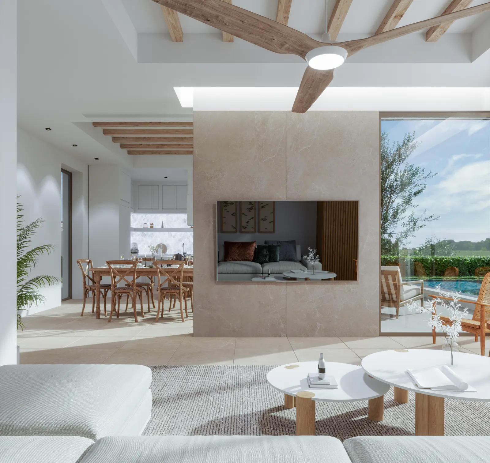 Mediterra villa dış mekan yaşam alanı